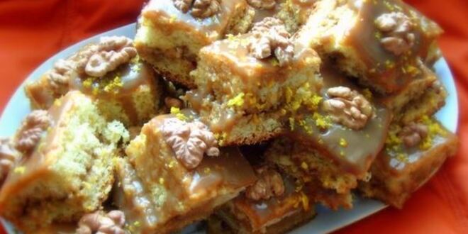 Рецепт апельсиновых бисквитных пирожных с кофейным кремом