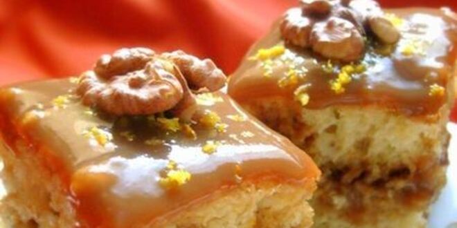 Рецепт апельсиновых бисквитных пирожных с кофейным кремом