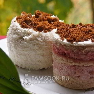 Рецепт Бисквитных пирожных с клубничным кремом