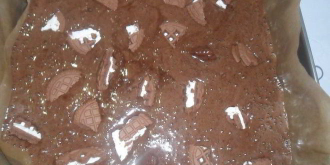 Рецепт брауни с кофейным печеньем