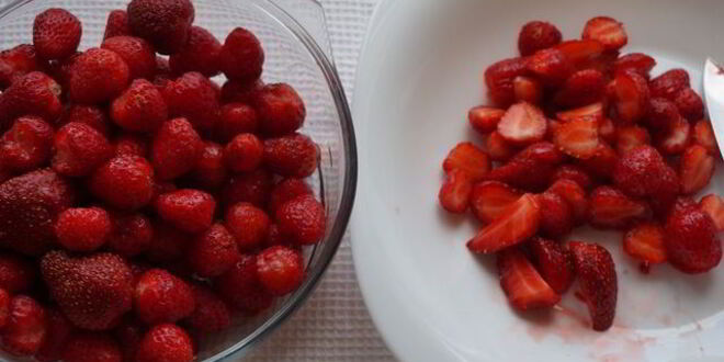 Рецепт клубничного шифонового пирожного