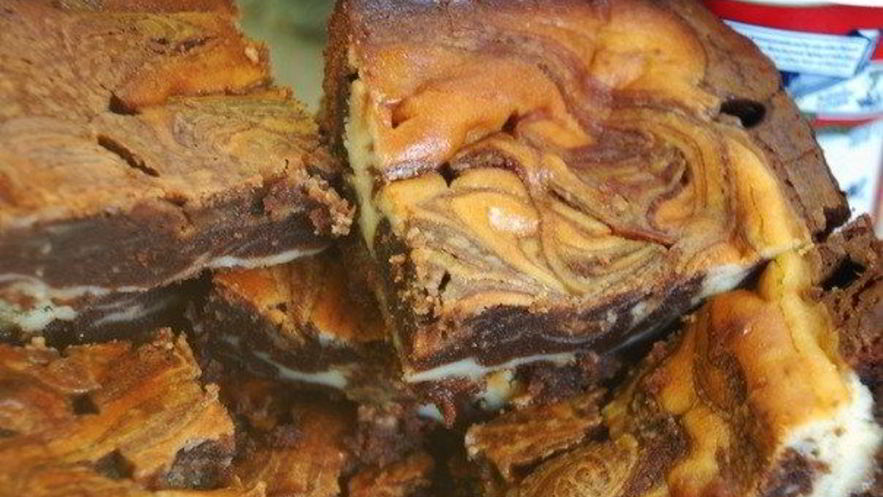 Рецепт мраморных брауни со сливочным сыром