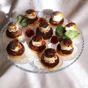 Рецепт Пирожного Шу с ванильно-шоколадным cremeux