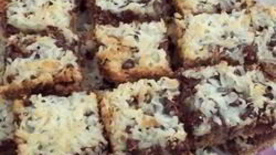 Рецепт пирожных с кокосом, шоколадом и сгущенкой