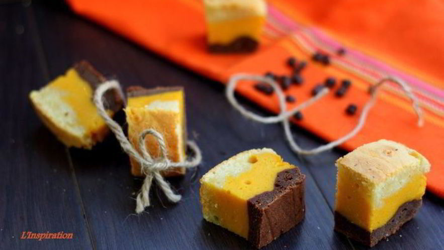 Рецепт полосатого тыквенного брауни