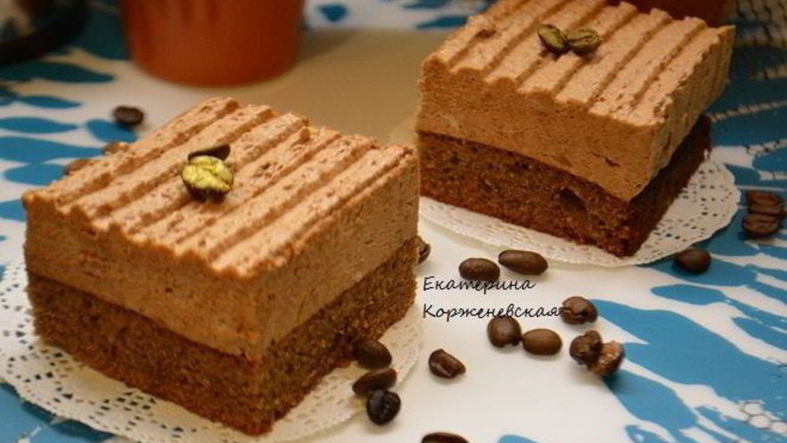 Рецепт шоколадна-муссового пирожного