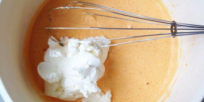 Рецепт тыквенно-облепихового пирожное