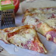 Рецепт Пиццы из жидкого теста на кефире