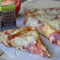 Рецепт Пиццы из жидкого теста на кефире