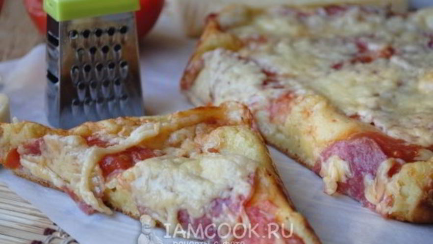Рецепт пиццы из жидкого теста на кефире