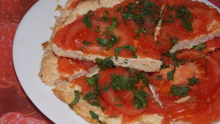 Рецепт Пиццы на лепешке из куриного фарша