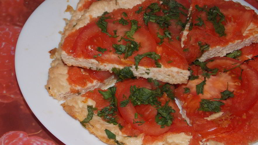 Рецепт пиццы на лепешке из куриного фарша