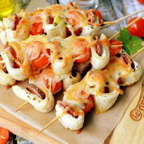 Рецепт Пиццы на шпажках