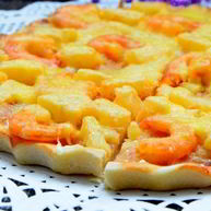 Рецепт Пиццы с ананасами и креветками