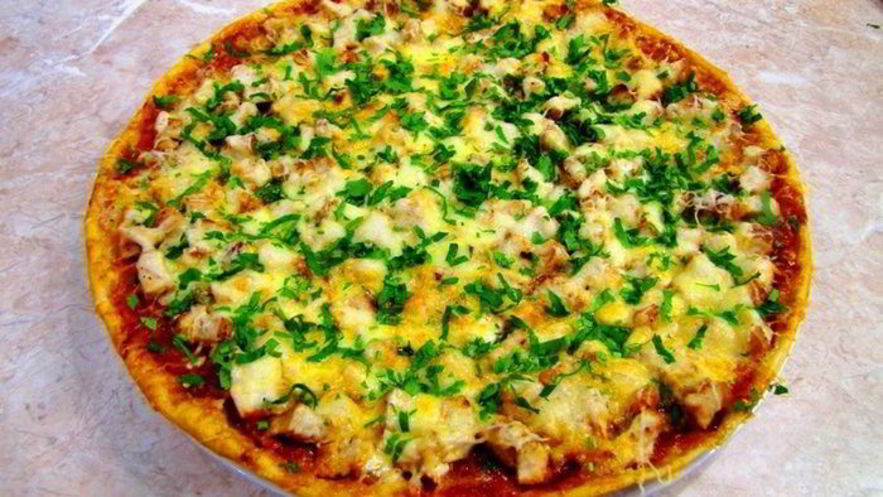 Рецепт пиццы с курицей