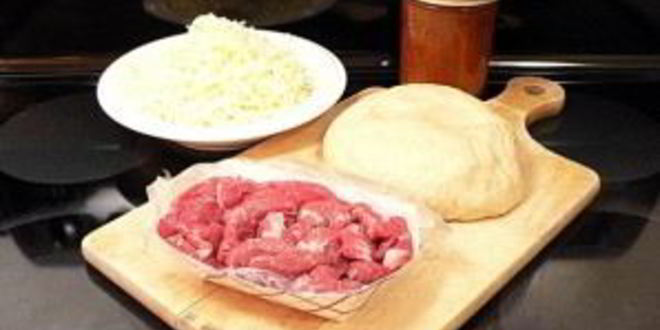 Рецепт пиццы с мясом