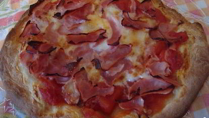 Рецепт Пиццы с ветчиной и помидорами