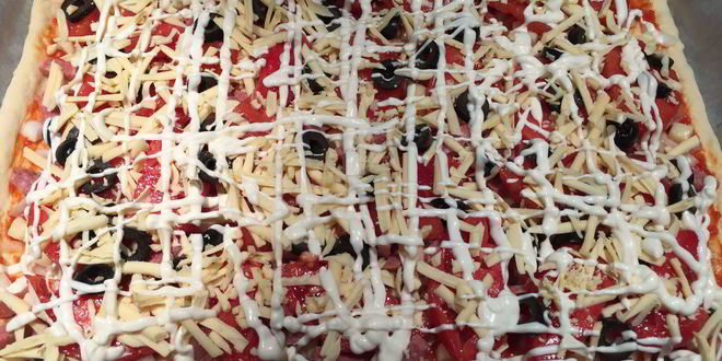 Рецепт простой пиццы на дрожжевом тесте