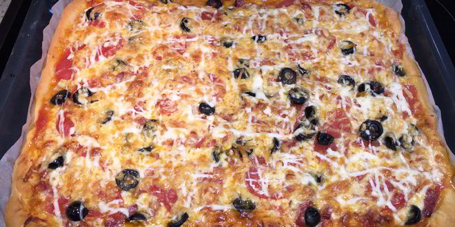 Рецепт простой пиццы на дрожжевом тесте