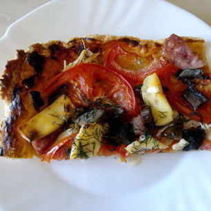 Рецепт Слоеной пиццы с копченой грудкой