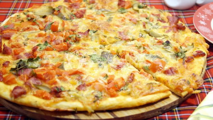 Рецепт тонкой пиццы