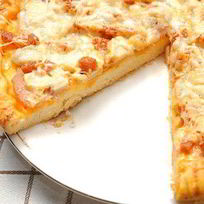 Яблочная пицца с ветчиной