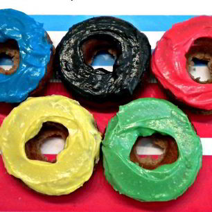 Рецепт Пончиков Олимпийских кольца