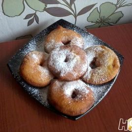 Рецепт Пончиков с яблоком