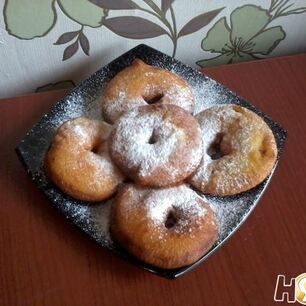 Рецепт Пончиков с яблоком