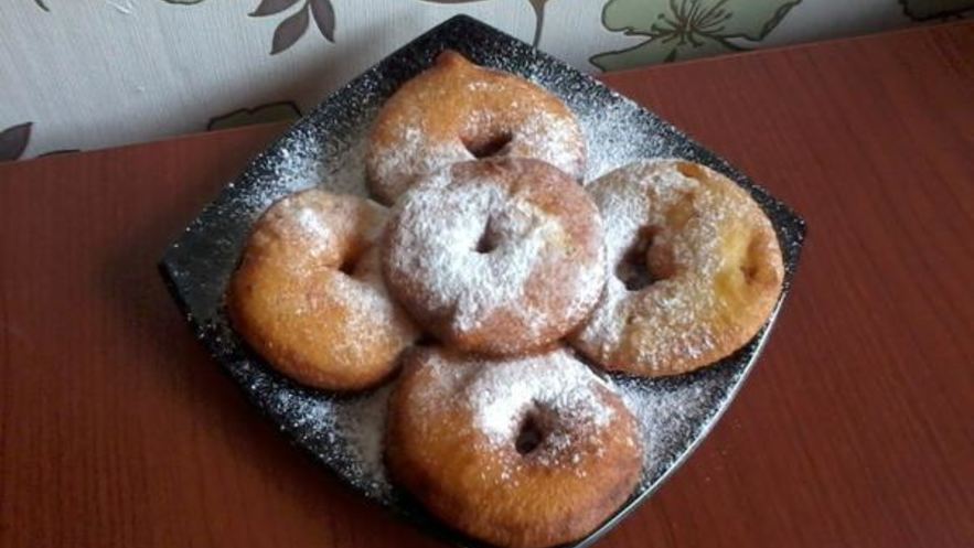 Рецепт пончиков с яблоком
