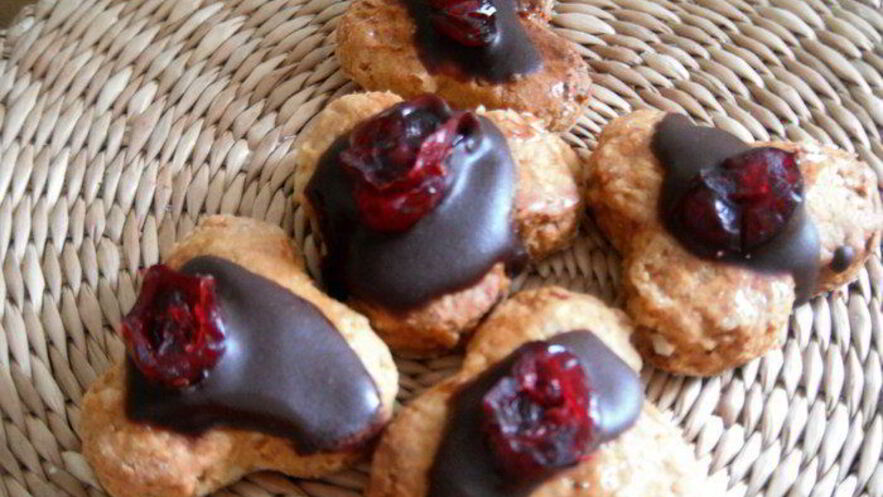 Рецепт медовых пряников с шоколадом и вяленой клюквой