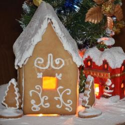 Рецепт Новогоднего пряничного домика с глазурью