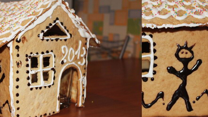 Рецепт пряничного дома с шоколадной глазурью