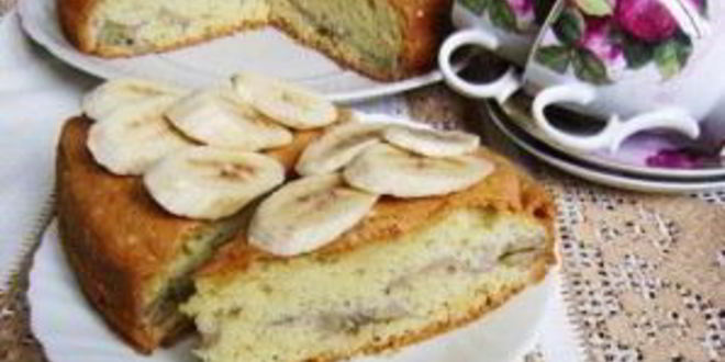 Рецепт шарлотки с бананом