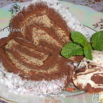 Шоколадно-кофейный рулет