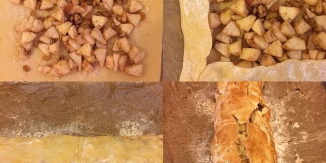 Рецепт быстрого яблочного штруделя