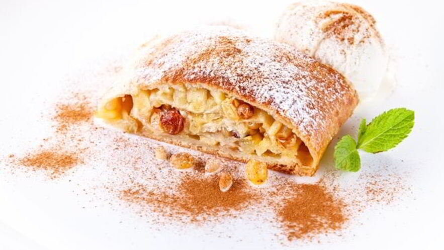 Рецепт штруделя из слоеного теста