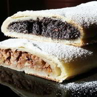 Рецепт Штруделя из творожного теста с маком и яблоками