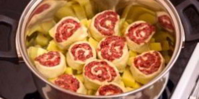 Рецепт штруделя с фаршем