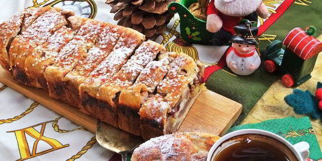 Рецепт штруделя с грушей и яблоками