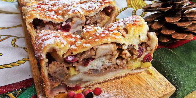 Рецепт штруделя с грушей и яблоками