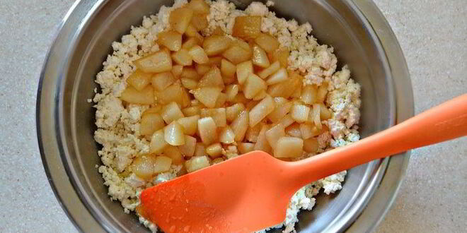 Рецепт штруделя с творогом, малиной и грушей