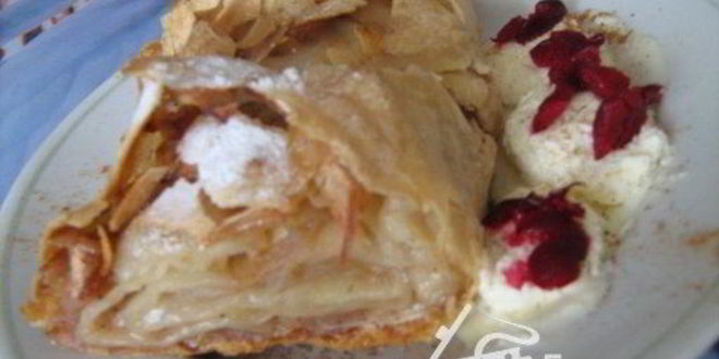 Рецепт штруделя яблочного нежного