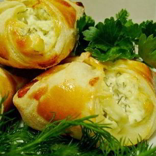 Рецепт Слоеных конвертиков с творогом