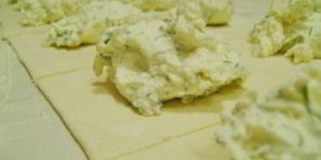 Рецепт слоеных конвертиков с творогом