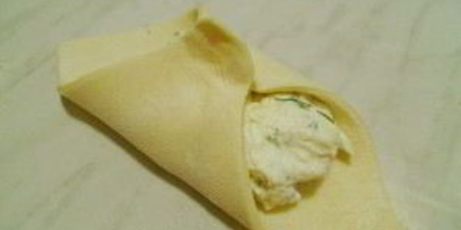 Рецепт слоеных конвертиков с творогом