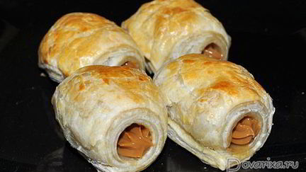 Рецепт Слоеных трубочек с вареной сгущенкой