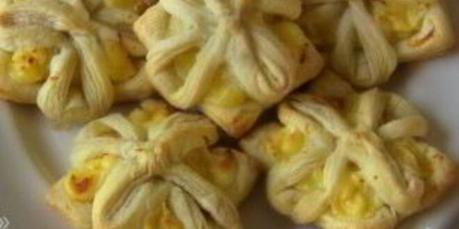 Рецепт слоек из слоеного теста с кремом патисьер