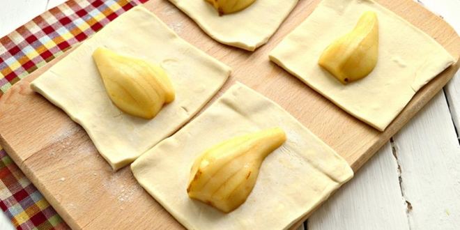 Рецепт слоек с грушами