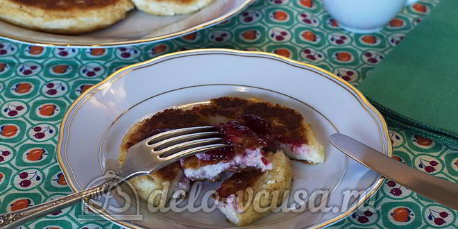 Рецепт сырников с вареньем